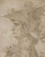 Leonardo da Vinci, Head of a warrior, 1475–80.